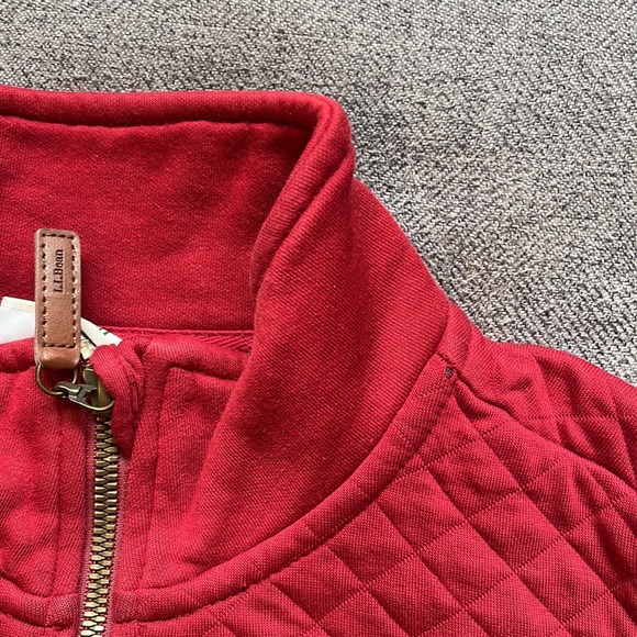 L.L. Bean Quilted Quarter-Zip Pullover (Petite Small) - Picture 4 of 6